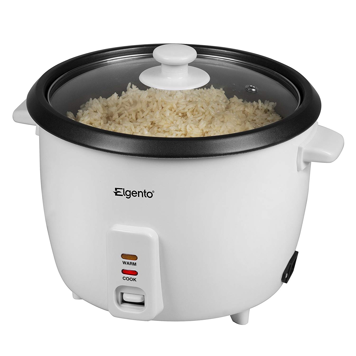 Elgento E19013 Rice Cooker, 0.6 Litre Cooked Rice Capacity, White, 1.5 ...